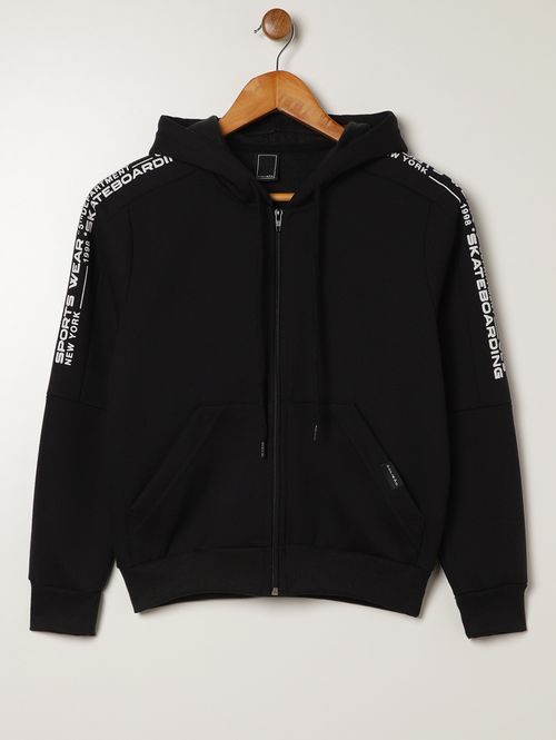 Jaqueta Moletom Juvenil Para Menino - PRETO