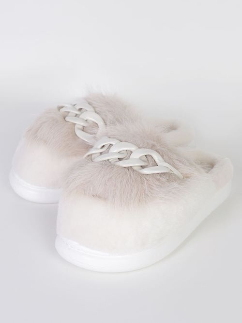 Pantufa Flowfa Chloe Feminina BEGE