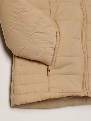 Casaco Parka Juvenil Para Menina - BEGE