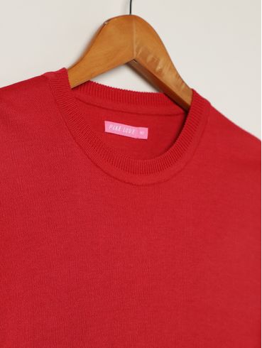 Blusão Tricot Juvenil Para Menina - VERMELHO