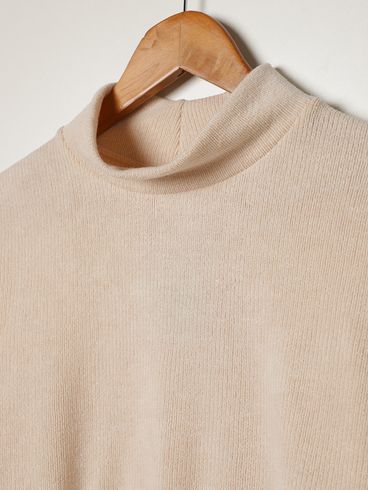 Blusão Tricot Cropped Juvenil Para Menina - OFF WHITE