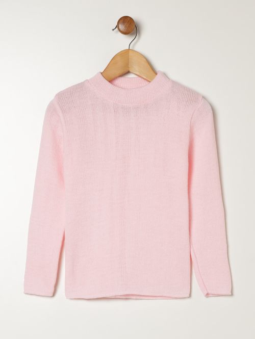 Blusão Tricot Infantil Para Menina - ROSA CLARO
