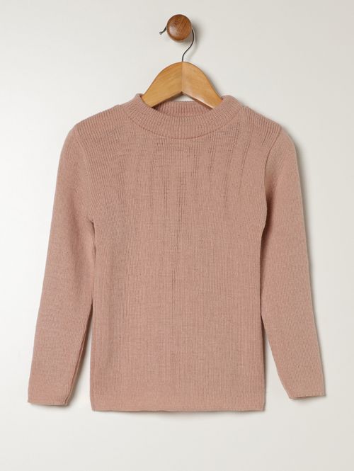 Blusão Tricot Infantil Para Menina - BEGE
