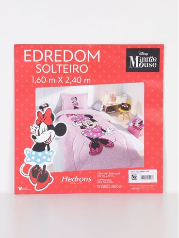 Edredom Solteiro Minnie Home Hedrons ROSA