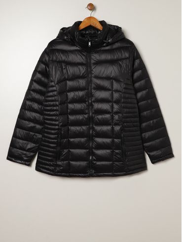 Casaco Puffer Plus Size Feminina PRETO