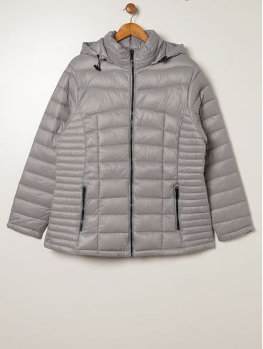 Casaco Puffer Plus Size Feminina CINZA