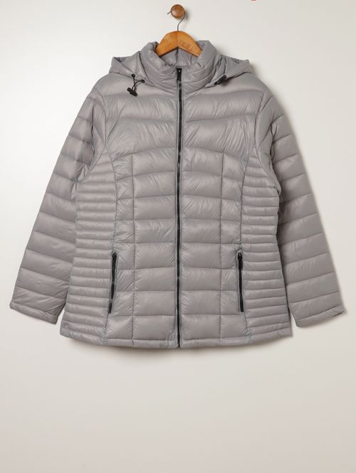 Jaqueta Puffer Plus Size Feminina CINZA