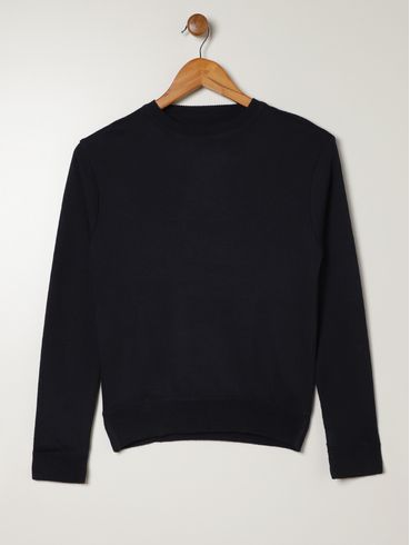 Blusão Tricot Juvenil Para Menina - MARINHO