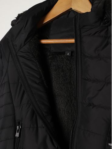 Jaqueta Puffer Infantil Para Menina - PRETO