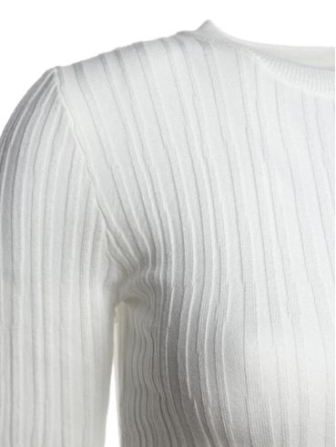 Blusa Tricot Manga Longa Feminina BRANCO