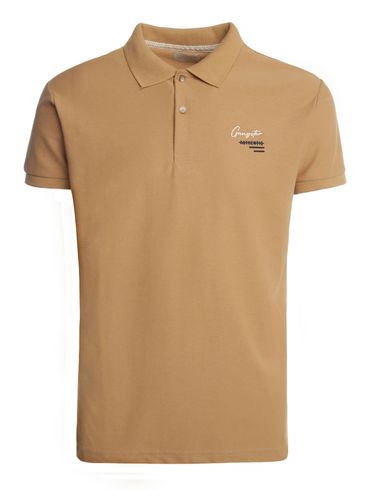 Polo Manga Curta Gangster Masculina BEGE