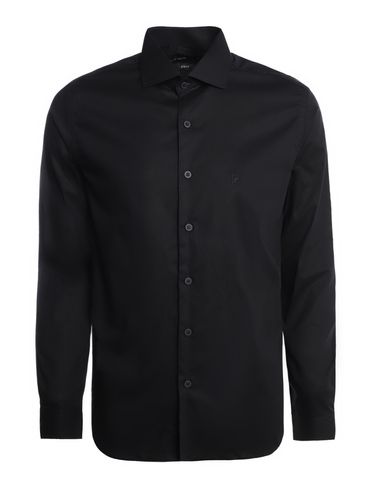 Camisa Slim Manga Longa Eletrón Masculina PRETO
