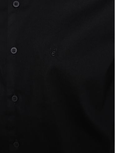 Camisa Slim Manga Longa Eletrón Masculina PRETO