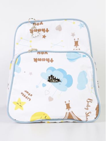 Mochila Maternidade Estampada AZUL