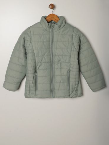 Casaco Parka Juvenil Para Menina - VERDE