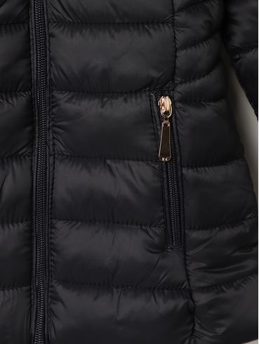 Casaco Parka Infantil Para Menina - PRETO