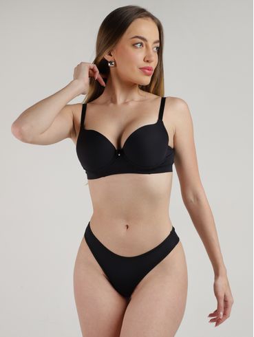 Conjunto de Lingerie Fio Duplo Feminino PRETO