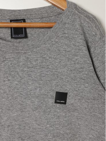 Camiseta Manga Longa Juvenil Para Menino - CINZA