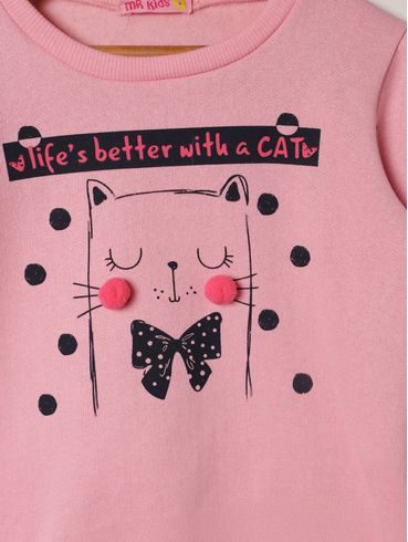 Moletom Infantil Para Menina - ROSA CLARO