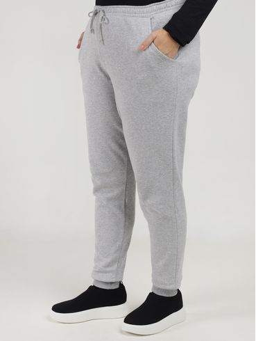 Calça Moletom Jogger Plus Size Feminina MESCLA
