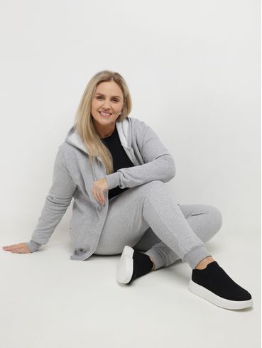 Calça Moletom Jogger Plus Size Feminina MESCLA