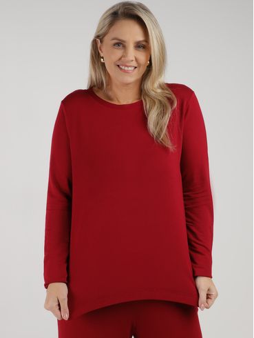 Moletom Mullet Plus Size Feminino VINHO