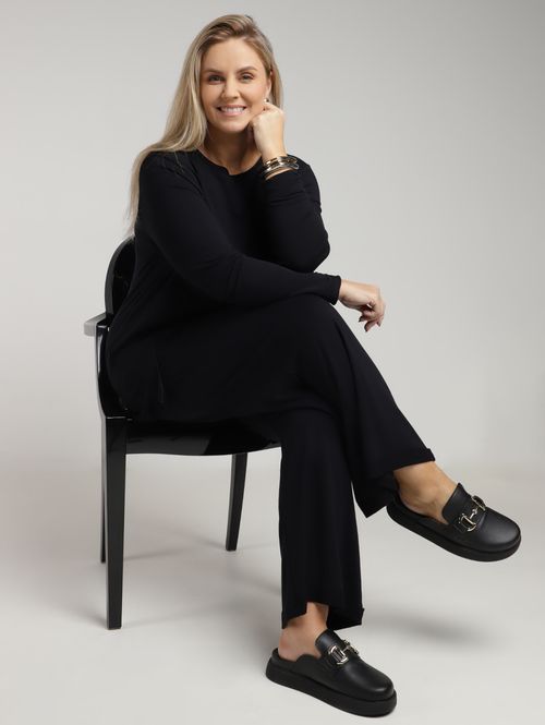 Moletom Mullet Plus Size Feminino PRETO