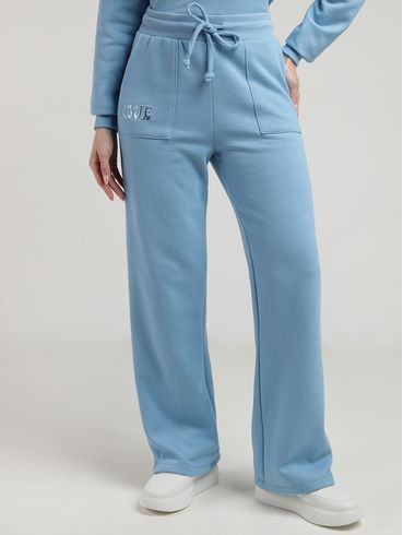 Calça Moletom Reta Autentique Feminina AZUL CLARO