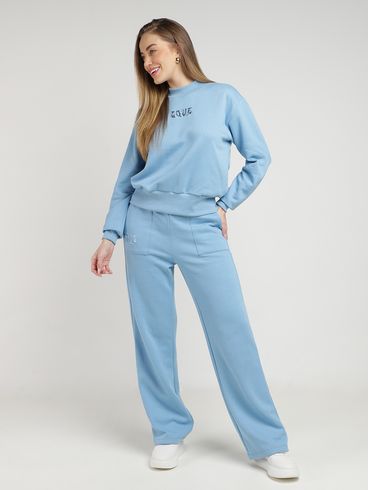 Moletom Autentique Feminino AZUL CLARO