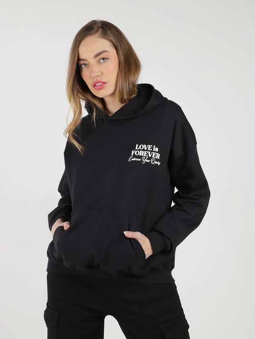 Moletom Manga Longa Feminino PRETO