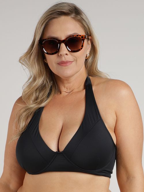 Biquíni Top Bojo Removível Plus Size Feminino PRETO