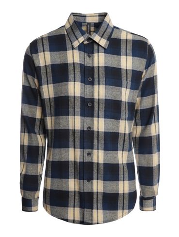 Camisa Manga Longa Xadrez Masculina MARINHO