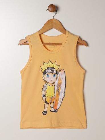 Camiseta Regata Infantil Para Menino - AMARELO