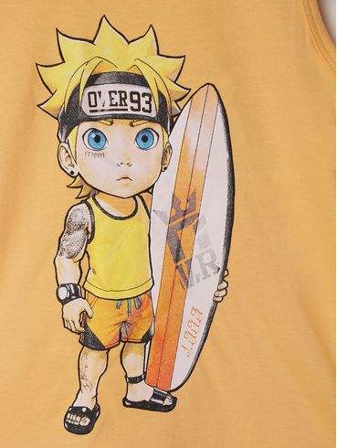 Camiseta Regata Infantil Para Menino - AMARELO