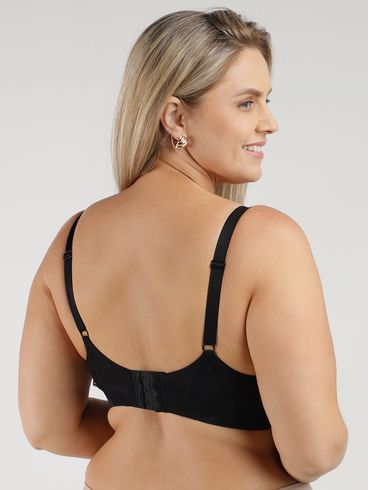 Sutiã Com Renda Plus Size Feminino PRETO