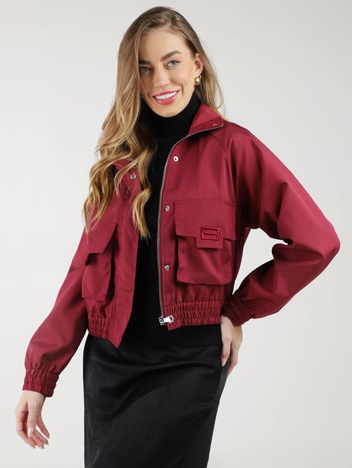 Jaqueta Bolsos Cargo Eagle Rock Feminina VINHO