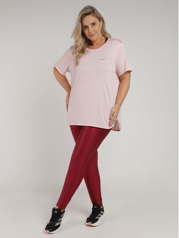 Blusa Manga Curta Vels Plus Size Feminina ROSA CLARO