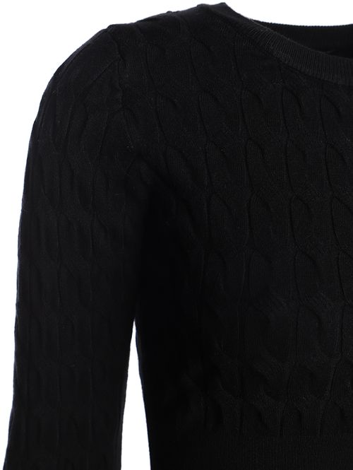 Blusa Tricot Cropped Feminina PRETO