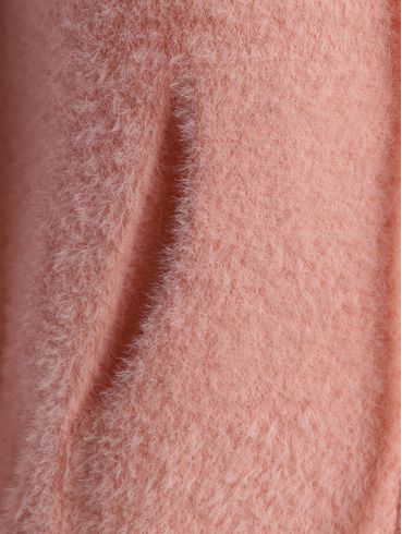 Blusão Tricot Com Capuz Feminino ROSA