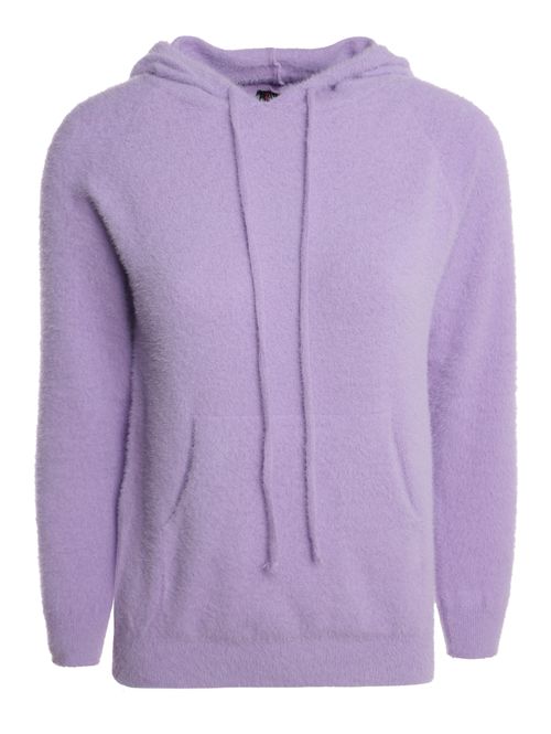 Blusão Tricot Com Capuz Feminino LILAS