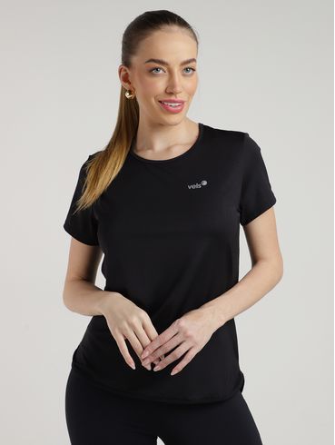 Blusa Manga Curta Vels Feminina PRETO