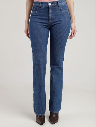 Calça Jeans Boot Cut Sawary Feminina AZUL