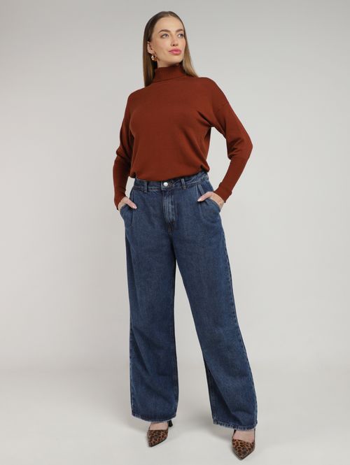 Blusão Tricot Modal Feminino MARROM