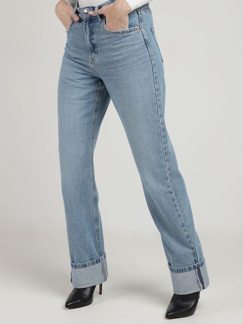 Calça Jeans Reta Autentique Feminina AZUL