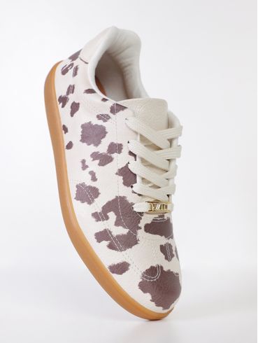 Tênis Casual Cow Print Vizzano Feminino OFF WHITE/MARROM