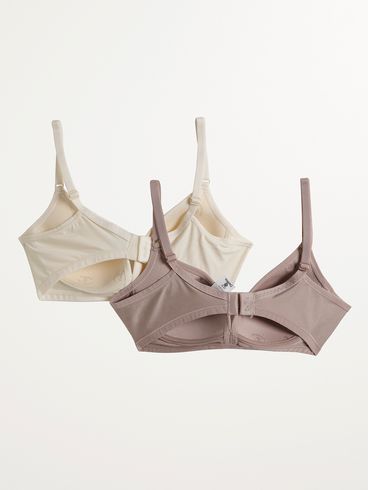 Kit Com 02 Sutiãs Com Bojo Feminino LILAS/NATURAL