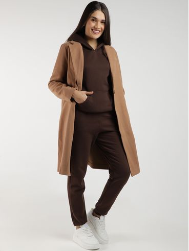 Moletom com Capuz Feminino MARROM