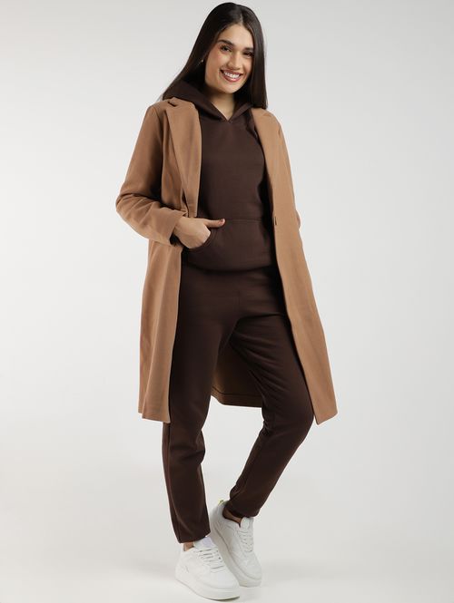 Moletom com Capuz Feminino MARROM