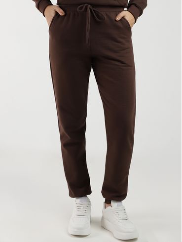 Calça Jogger Moletom Feminina MARROM