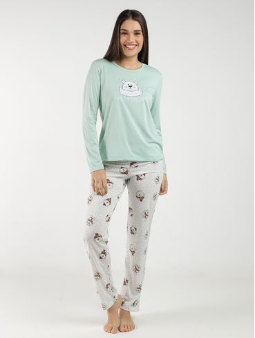Pijama Longo Feminino VERDE